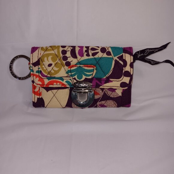 VERA BRADLEY KEY CHAIN CARD HOLDER COIN PURSE - Picture 1 of 9